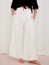 Load image into Gallery viewer, ALEXANDRIA TAILORED LINEN PANTS - WHITE