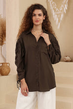 Load image into Gallery viewer, HALSY BROWN BLOUSE