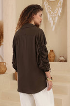 Load image into Gallery viewer, HALSY BROWN BLOUSE