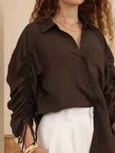 Load image into Gallery viewer, HALSY BROWN BLOUSE
