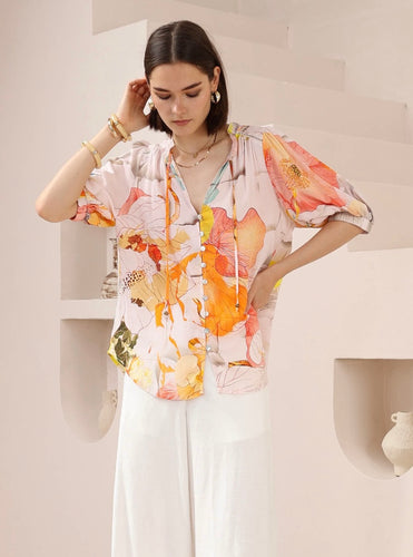 RIVIARA BLOUSE - IRIS MAXI