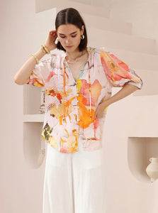 RIVIARA BLOUSE - IRIS MAXI