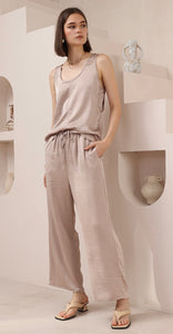 JAXON SILKY PANTS - IRIS MAXI