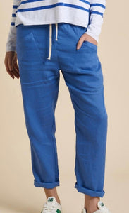 LITTLE LIES LUXE LINEN PANTS - COBALT