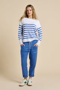 LITTLE LIES LUXE LINEN PANTS - COBALT
