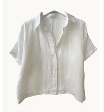 Load image into Gallery viewer, BRONTË WHITE LINEN SHIRT - LITTLE LIES