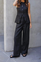 Load image into Gallery viewer, NOAH LINEN PANTS BLACK