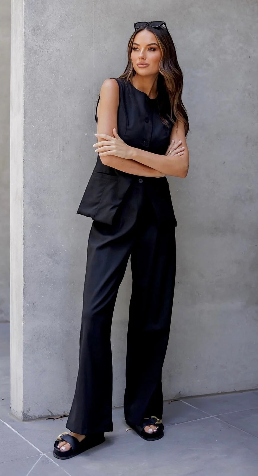NOAH LINEN PANTS BLACK