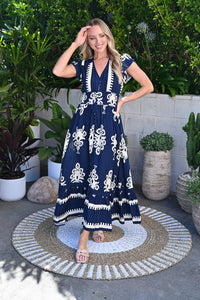 JULIET MAXI DRESS - NAVY