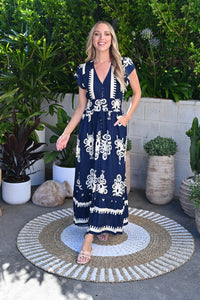 JULIET MAXI DRESS - NAVY