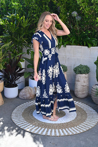 JULIET MAXI DRESS - NAVY