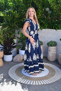 JULIET MAXI DRESS - NAVY