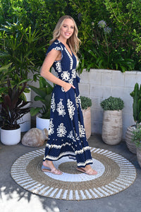 JULIET MAXI DRESS - NAVY