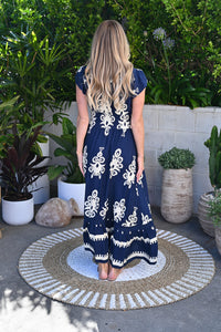 JULIET MAXI DRESS - NAVY