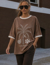 Load image into Gallery viewer, LOVE BY THE MOON GRAPHIC TEE - BROWN
