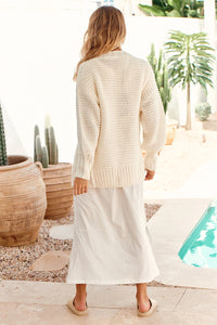 JAASE BARRENJOEY KNIT CARDIGAN - IVORY