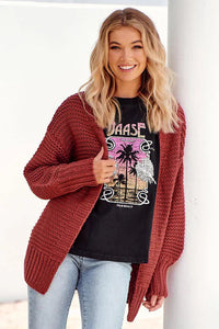 JAASE BARRENJOEY KNIT CARDIGAN - RUST