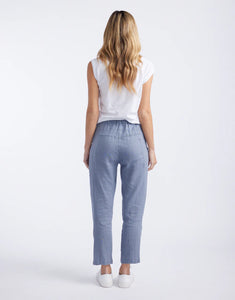 LITTLE LIES LUXE LINEN PANTS - STEEL