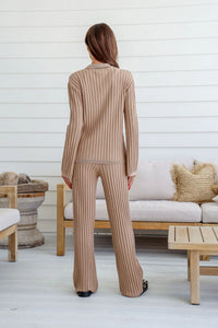 CARRI KNIT PANTS - TAN