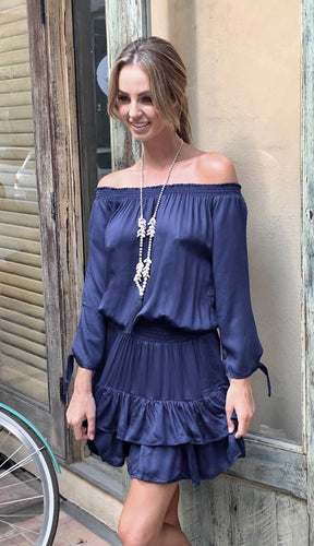 MARISSA NAVY RARA DRESS - COCONINYA
