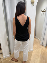 Load image into Gallery viewer, PARIS HESSIAN BLACK TANK TOP - CARBON THE LABEL