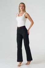 Load image into Gallery viewer, ANNIKA BLACK WIDE LEG STRETCH JEANS WITH FRONT POCKETS