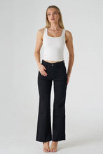 Load image into Gallery viewer, ANNIKA BLACK WIDE LEG STRETCH JEANS WITH FRONT POCKETS