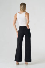 Load image into Gallery viewer, ANNIKA BLACK WIDE LEG STRETCH JEANS WITH FRONT POCKETS