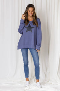 MADDY OVERSIZED SEQUIN STAR SWEATER