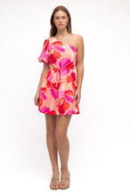 Load image into Gallery viewer, ROSALIE ONE SHOULDER MINI DRESS