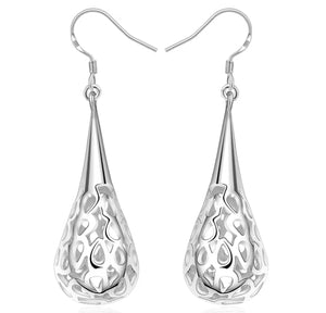 SILVER WATER DROP EARRINGS