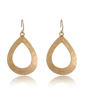 GEO OVAL GOLD EARRINGS