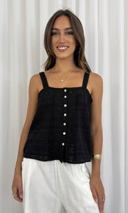 SPIRIT CAMI TOP - BLACK