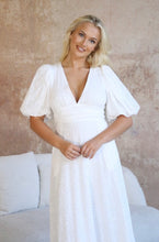 Load image into Gallery viewer, MARA WHITE BRODERIE ANGLAISE DRESS