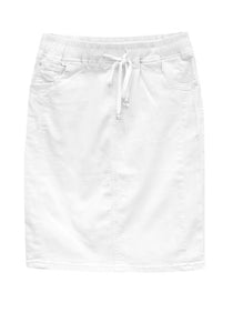 CLARA DENIM SKIRT - WHITE