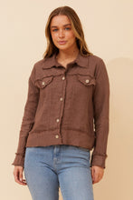 Load image into Gallery viewer, SASKIA ITALIAN LINEN JACKET - BROWN