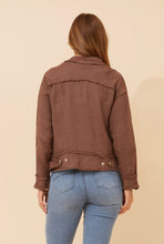 Load image into Gallery viewer, SASKIA ITALIAN LINEN JACKET - BROWN