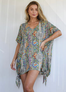 RACHEL TOP / BEACH COVER UP - LA LA PRINT