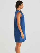 Load image into Gallery viewer, SABINE DENIM VEST DRESS - MID BLUE WASH