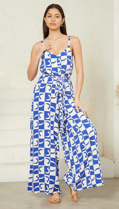 TANNA BLUE JUMPSUIT - IRIS MAXI