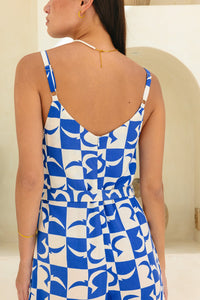 TANNA BLUE JUMPSUIT - IRIS MAXI