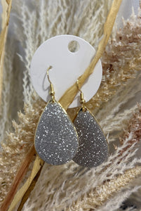 GOLD & SILVER GLITTER DROP EARRINGS