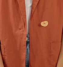 Load image into Gallery viewer, VALENCIA LINEN JACKET / TOP - RUST