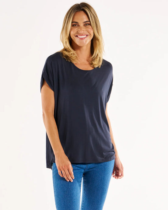 FALLON BAMBOO TOP - NAVY