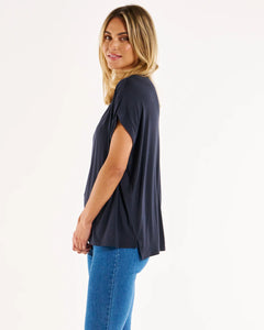 FALLON BAMBOO TOP - NAVY