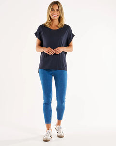 FALLON BAMBOO TOP - NAVY