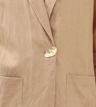 Load image into Gallery viewer, VALENCIA LINEN JACKET / TOP - NATURAL