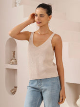 Load image into Gallery viewer, FAITH KNIT TANK - BEIGE