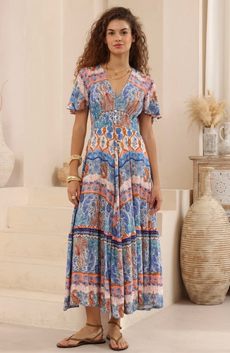 ISA BLUE MAXI DRESS