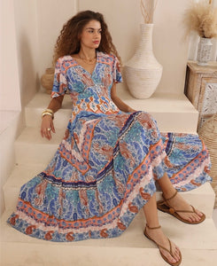 ISA BLUE MAXI DRESS